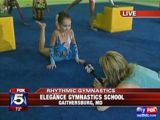 Fox 5 DC - Holly Morris Visits Elegance Gymnastics School